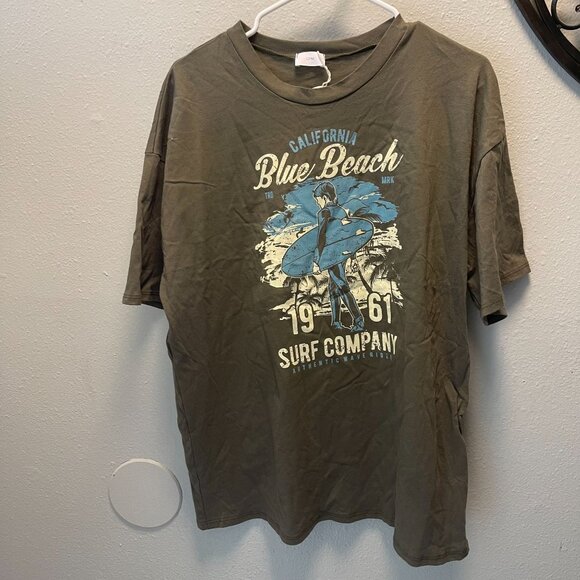 12PM Graphic T-Shirt L/G California Blue Beach Surf Company 1961 - Picture 1 of 7